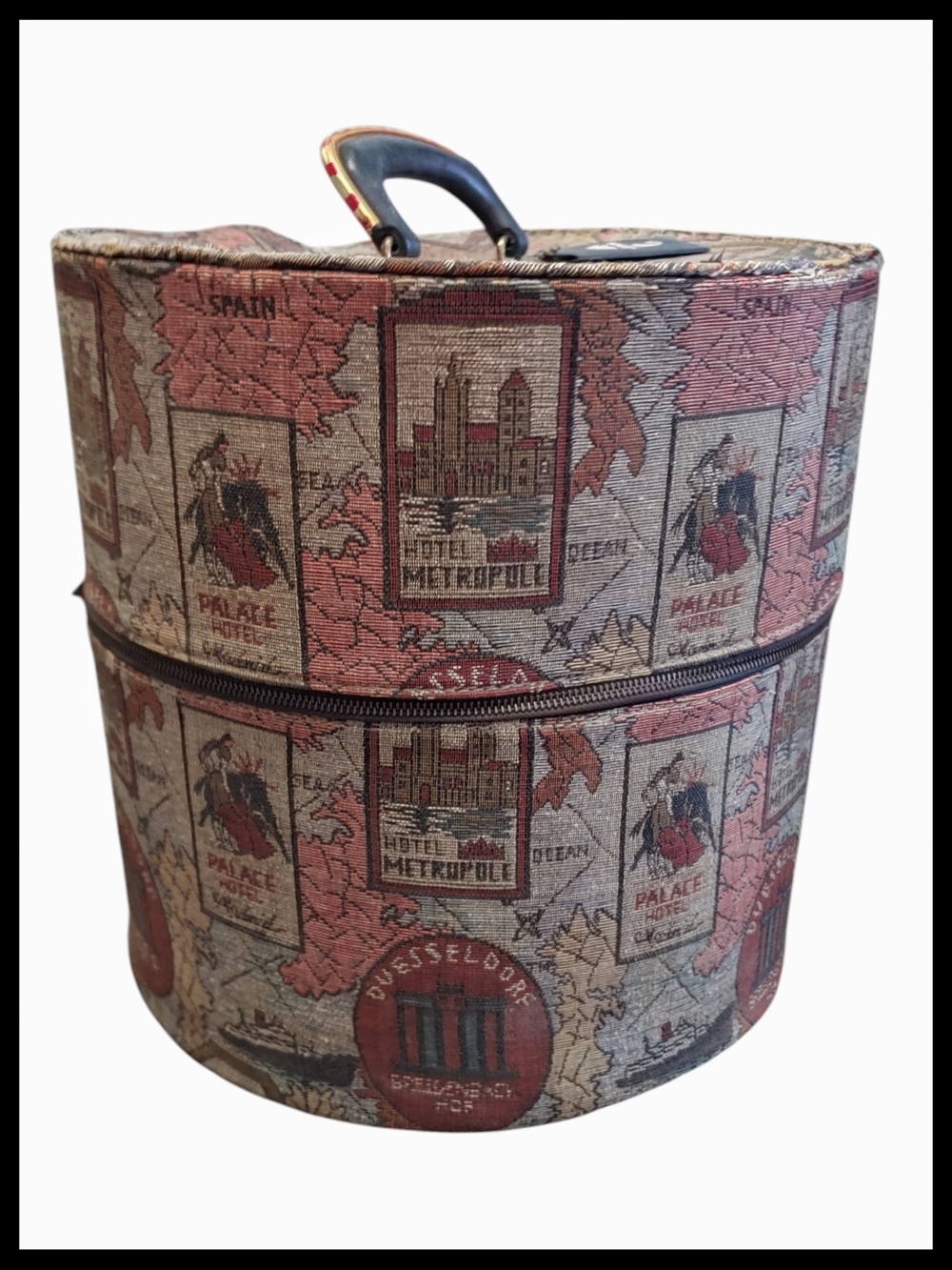 Vintage Munro Carry-All Tapestry Hat/Wig Travel Case - Picture 6 of 14